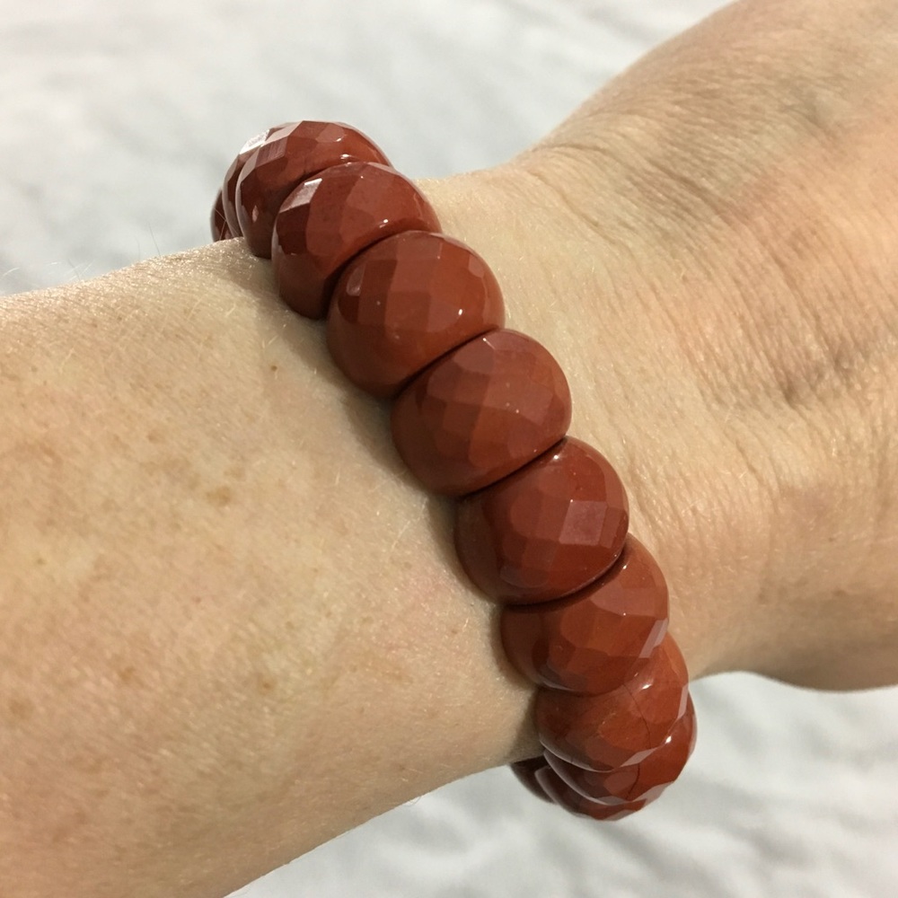 Red Jasper Faceted Bracelet